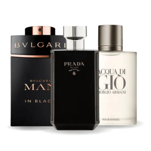Zestaw: BVLGARI IN BLACK, GIORGIO ARMANI ACQUA DI GIO, L'HOMME PRADA INTENSE